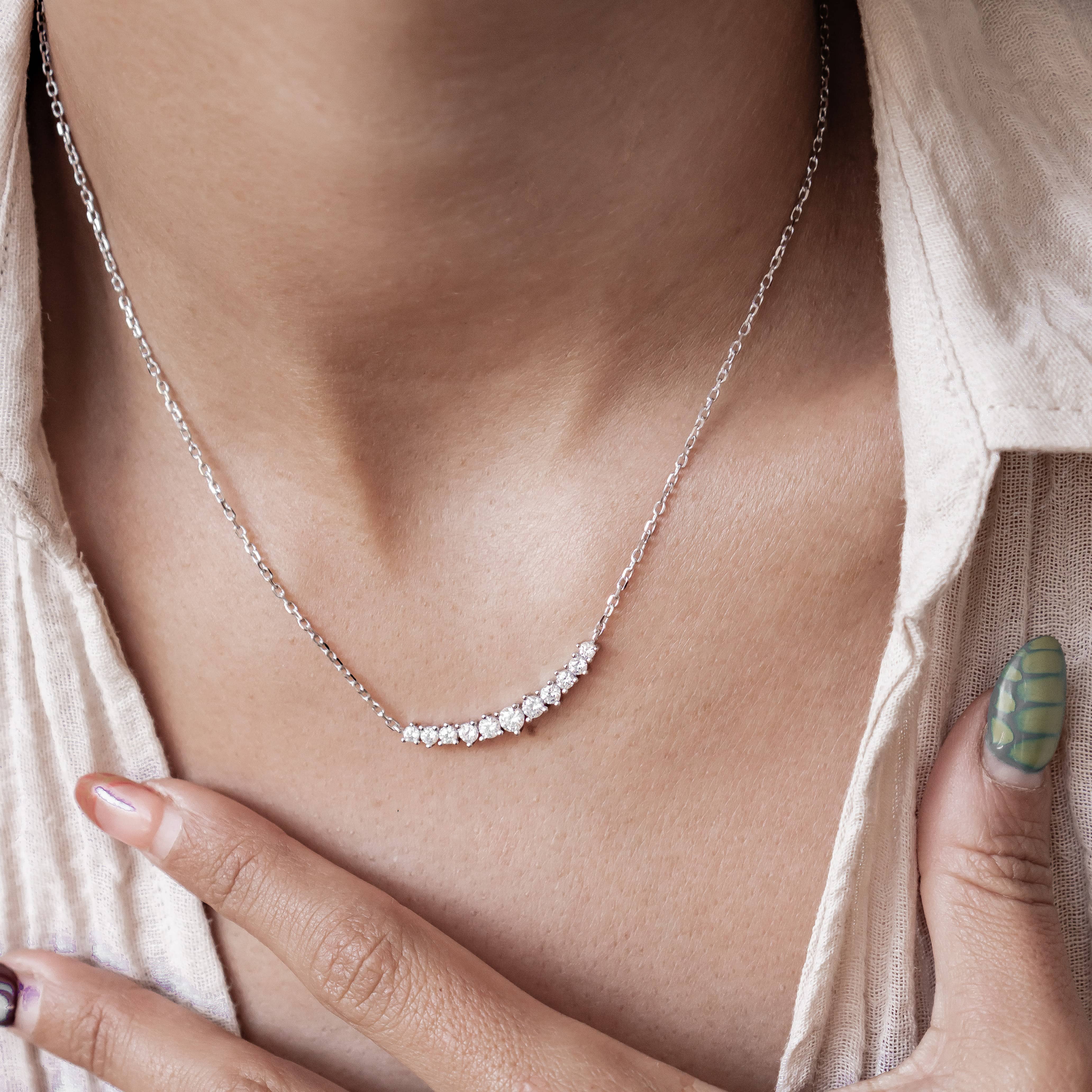 Tennis Glow Halskette aus Sterlingsilber